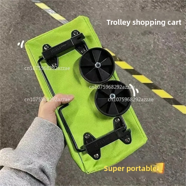 Pull Cart Fold - Portable Grocery Shopping Cart, Small Pull