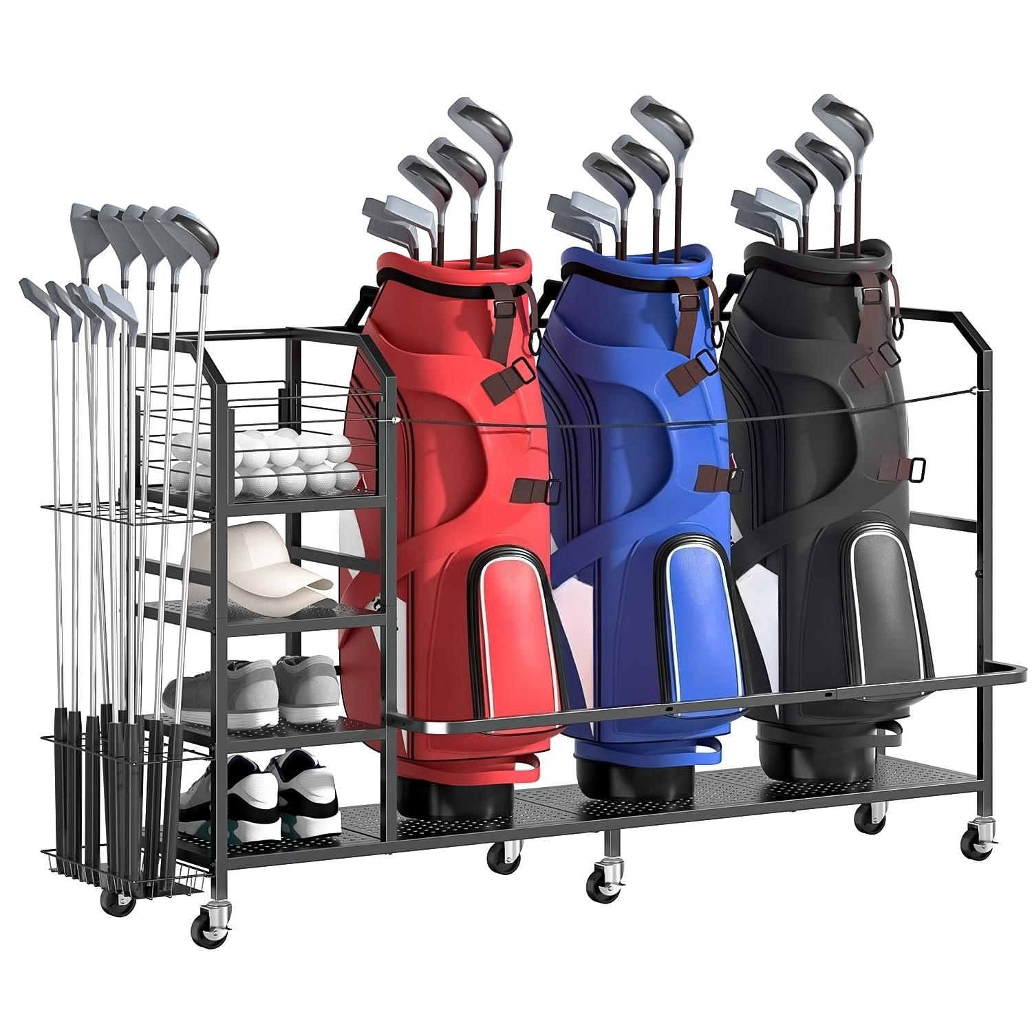 Golf Equipment Garage Storage - Golf Bag Storage, Big Capacity Golf