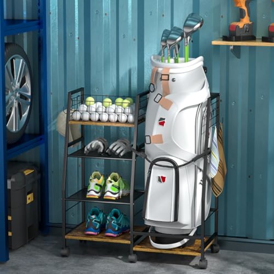 Golf Bag Garage Storage Rack w – Golf Equipment Garage Storage Bewertung und Preis