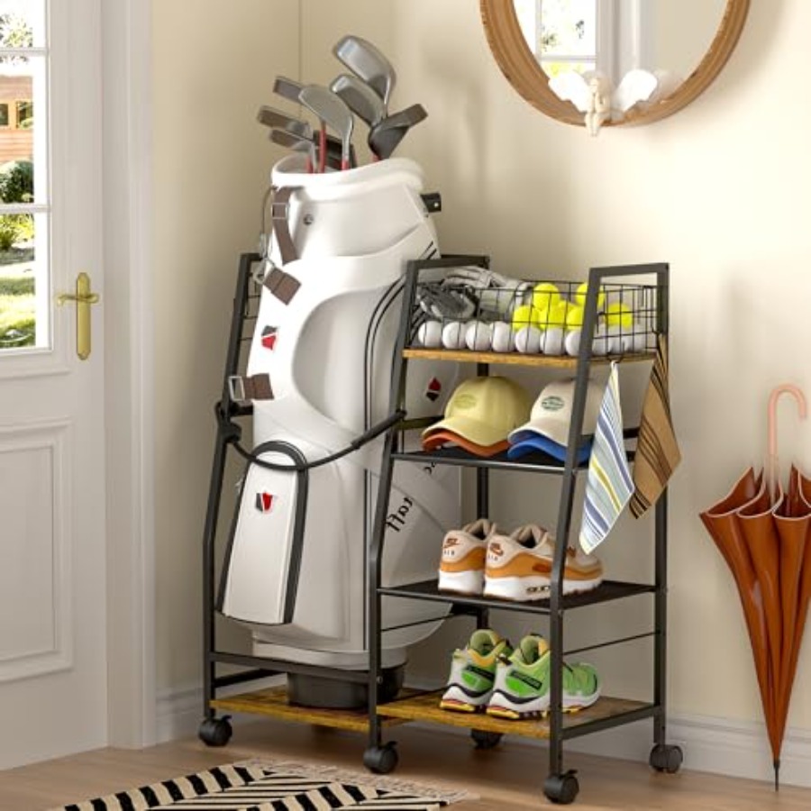 Golf Bag Garage Storage Rack w – Golf Equipment Garage Storage Bewertung und Preis
