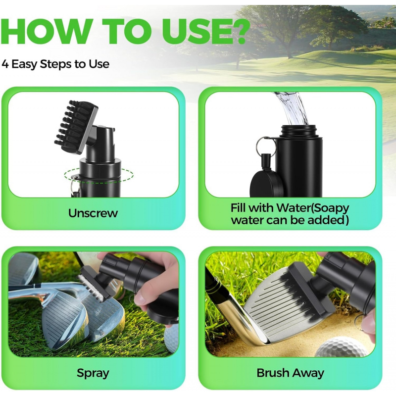 Golf Club Brush Cleaner with R – Golf Equipment Suppliers Bewertung und Preis