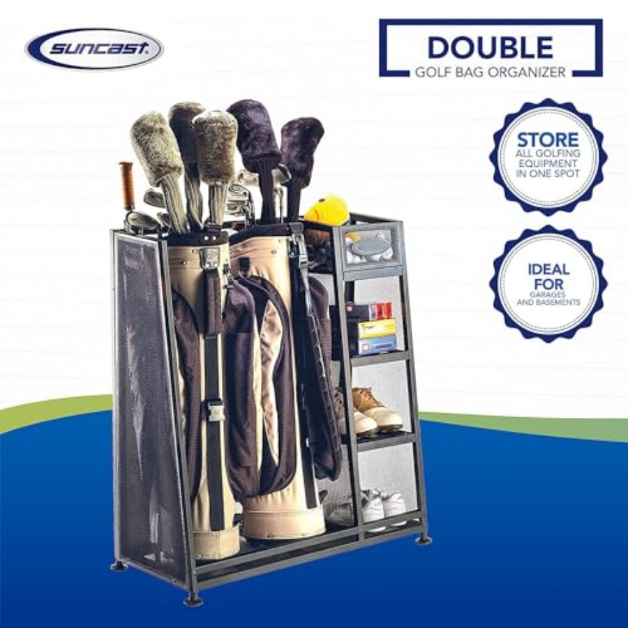 Heavy-duty metal golf bag and  – Golf Equipment Garage Storage Bewertung und Preis