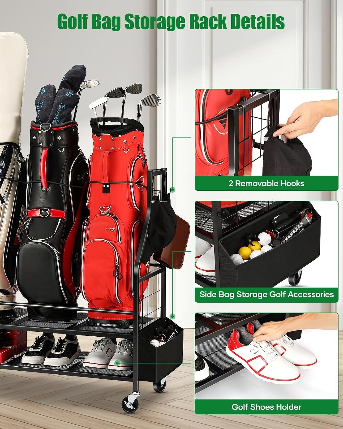 Metal Golf Bag Storage Garage  – Golf Equipment Garage Storage Bewertung und Preis