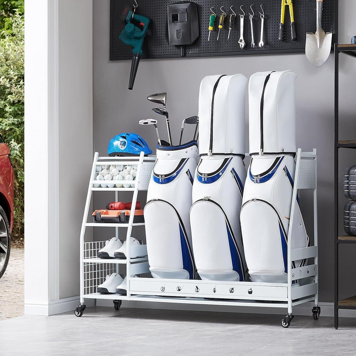 Metal Golf Bag Storage Garage  – Golf Equipment Garage Storage Bewertung und Preis
