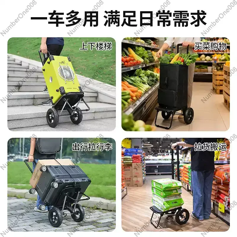 Trailer Folding Small Cart Hou – Pull Cart Fold Bewertung und Preis