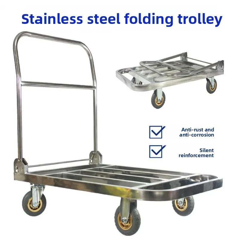 Trolley Stainless steel flatbe – Pull Cart Fold Bewertung und Preis