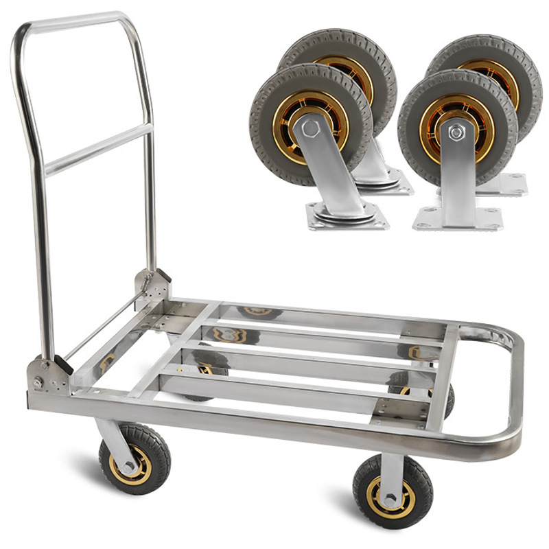 Trolley Stainless steel flatbe – Pull Cart Fold Bewertung und Preis
