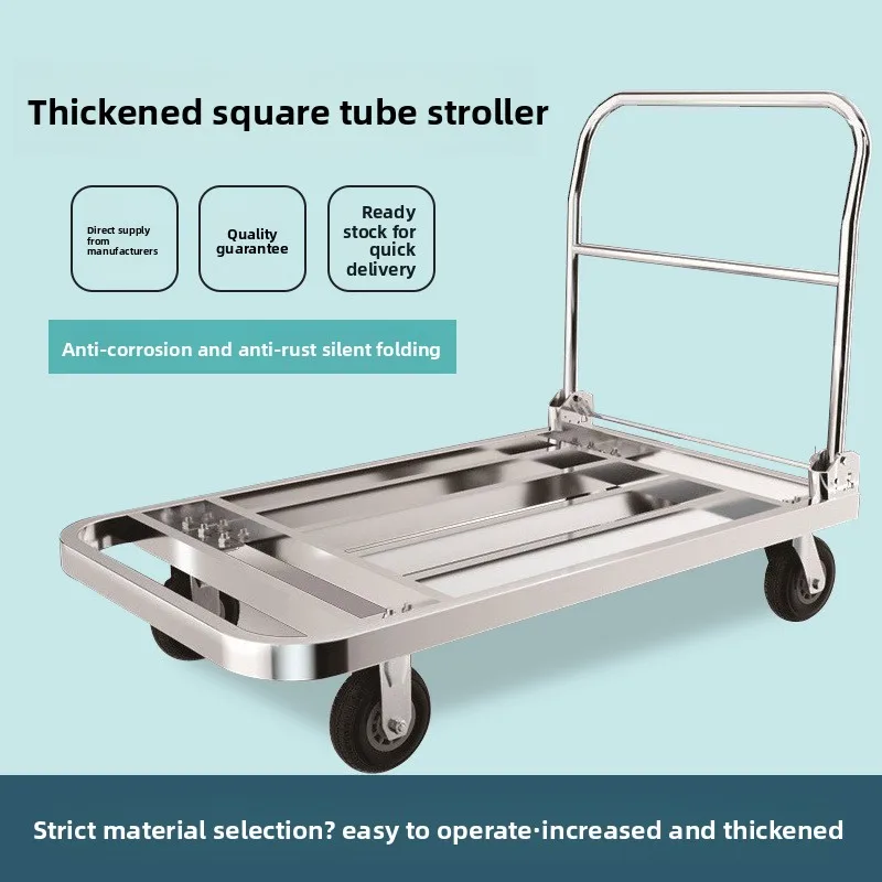 Trolley Stainless steel flatbe – Pull Cart Fold Bewertung und Preis