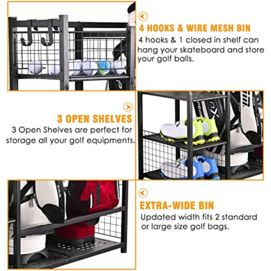 Golf Bag Garage Storage Organi – Golf Equipment Garage Storage Bewertung und Preis